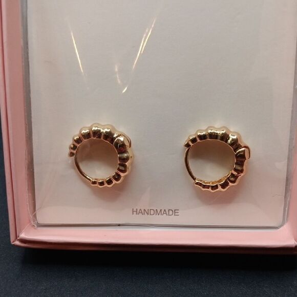 Loyata Thick Huggie Small Earrings New In Box - Picture 1 of 3